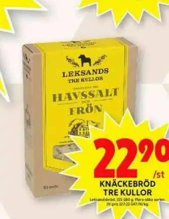 ICA Maxi Tre Kullor Knäckebröd erbjuda