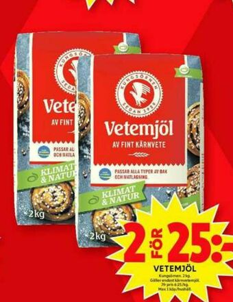 ICA Maxi Kungsörnen Vetemjöl erbjuda