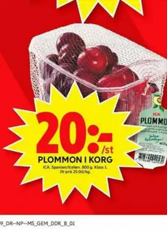 ICA Maxi ICA Plommon erbjuda