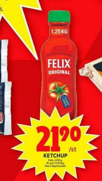 ICA Maxi Felix Ketchup erbjuda