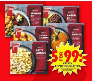 ICA Maxi Findus Färdigrätter erbjuda