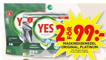 ICA Maxi Yes Diskmaskintabs erbjuda