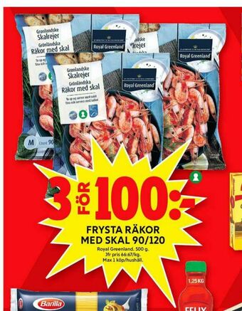 ICA Maxi Royal Greenland Räkor med skal erbjuda