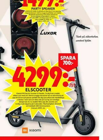 ICA Maxi Xiaomi Mi El-kickscooter erbjuda
