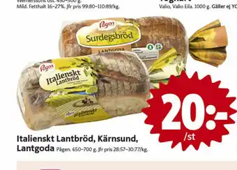 Italienskt Lantbröd Bröd