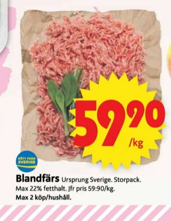 ICA Supermarket Blandfärs erbjuda