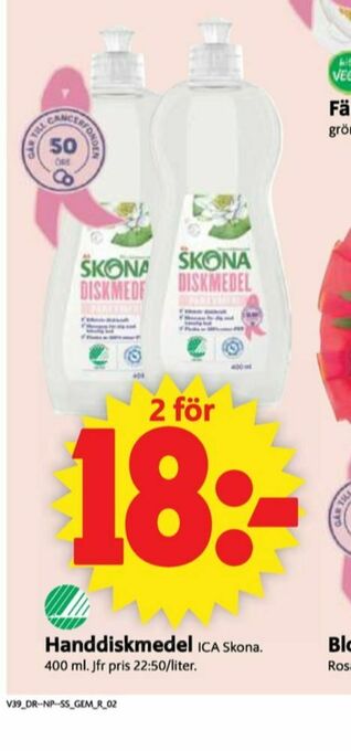 ICA Supermarket Skona Handdiskmedel erbjuda