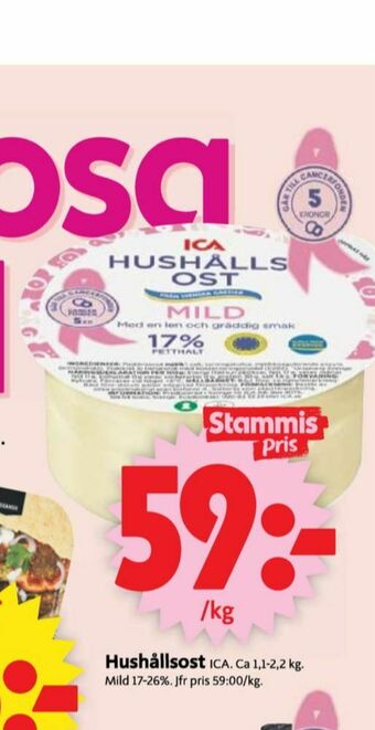 ICA Supermarket ICA Hushållsost erbjuda