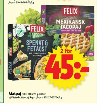 ICA Supermarket Felix Matpajer erbjuda