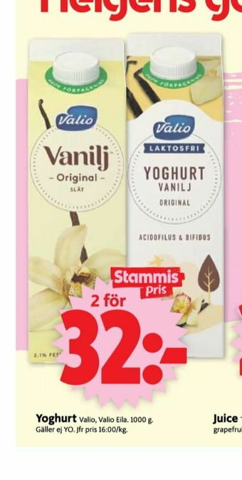 ICA Supermarket Valio Yoghurt erbjuda