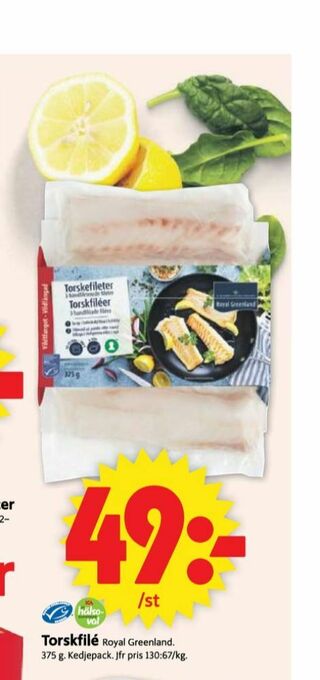 ICA Supermarket Royal Greenland Torskfilé erbjuda