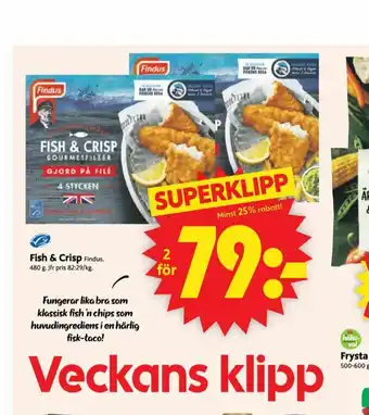 ICA Supermarket Findus Fiskrätter erbjuda