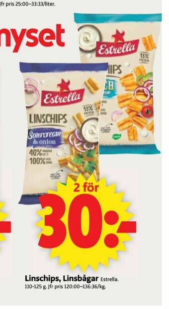 ICA Supermarket Estrella Snacks erbjuda