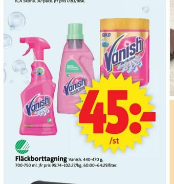 ICA Supermarket Vanish Oxi Action Fläckborttagning erbjuda
