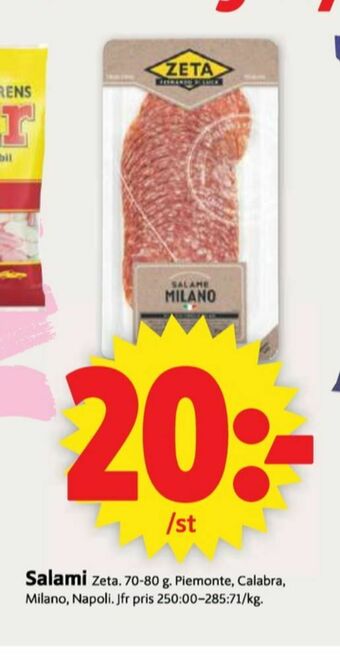ICA Supermarket Zeta Salami erbjuda