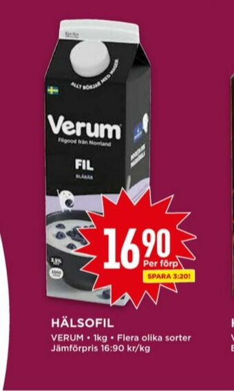 Willys Verum Hälsofil Filmjölk erbjuda