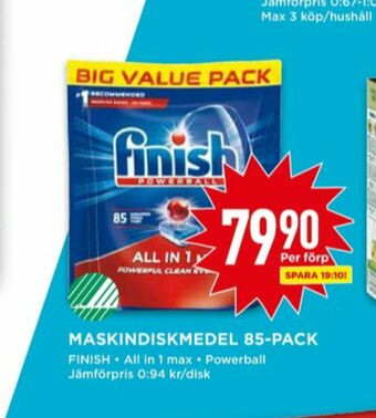 Willys Finish Diskmaskintabs erbjuda