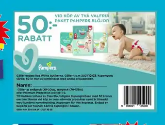 Willys Pampers Imageannons erbjuda
