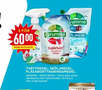 Willys Grumme Fläckborttagning erbjuda
