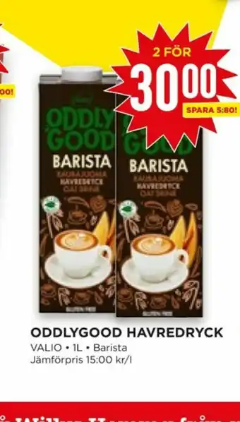Willys Hemma Valio Oddlygood Barista Havredryck erbjuda