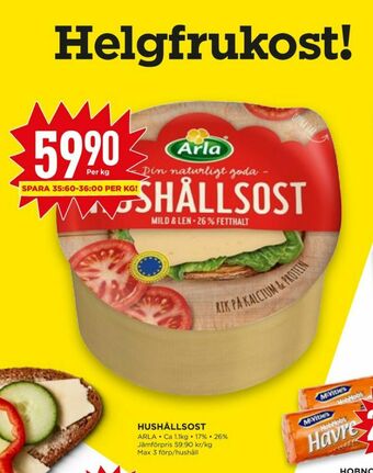 Willys Hemma Arla Hushållsost erbjuda