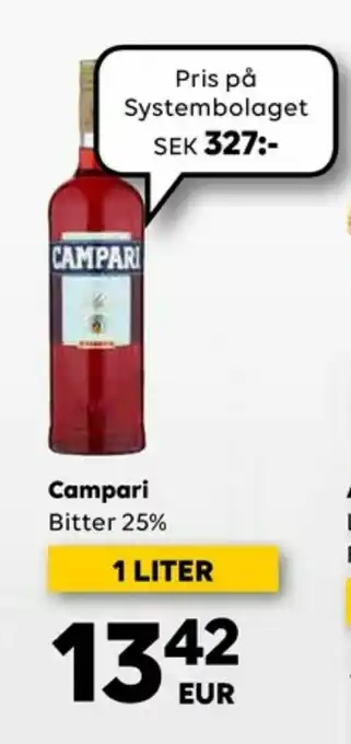 Border Shop Campari Likör erbjuda