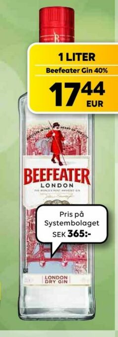 Border Shop Beefeater Gin erbjuda
