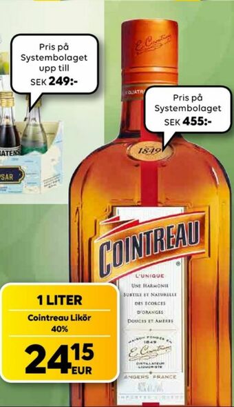 Border Shop Cointreau Likör erbjuda