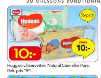 Bo Ohlsson Huggies tvättservetter erbjuda