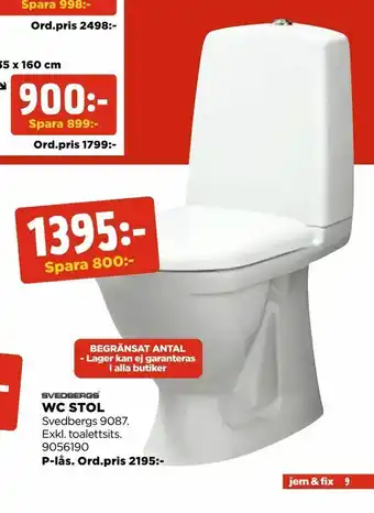 Jem&Fix Wc stol erbjuda
