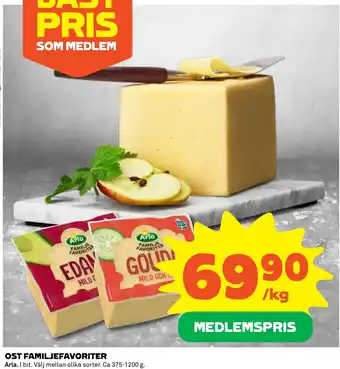 Coop OST FAMILJEFAVORITER erbjuda