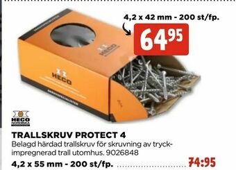 Jem&Fix Trallskruv protect 4 erbjuda