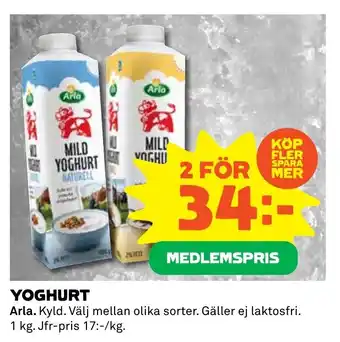Coop YOGHURT erbjuda