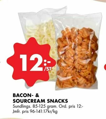 ÖoB Bacon- & sourcream snacks erbjuda