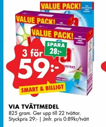 ÖoB Via tvättmedel erbjuda