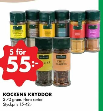 ÖoB Kockens kryddor erbjuda