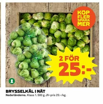 Coop Extra Brysselkål i nät erbjuda