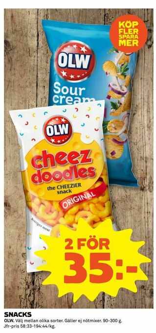 Coop Extra Snacks erbjuda