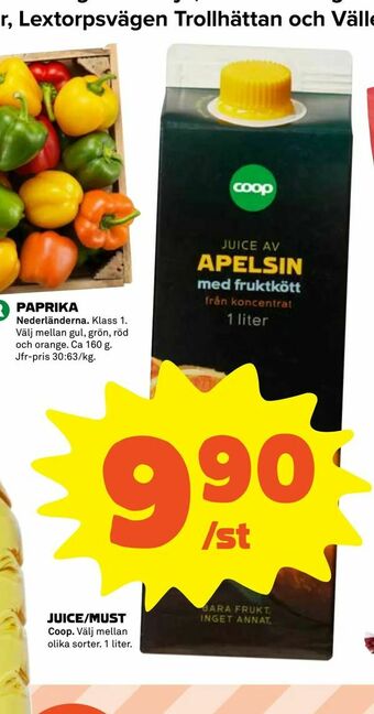 Coop Extra Juice/must erbjuda
