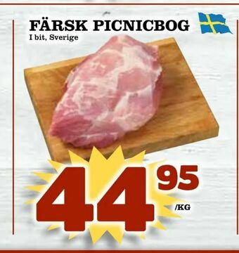 Färsk picnicbog