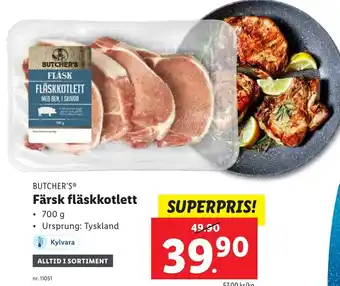 Butcher Färsk Fläskkotlett 700 g