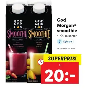 Lidl God Morgon Smoothie 1l erbjuda