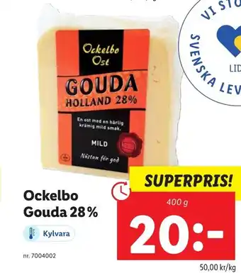 Lidl Ockelbo Gouda 28% 400 g erbjuda