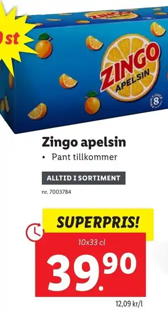 Lidl Zingo Apelsin 10x33 cl erbjuda