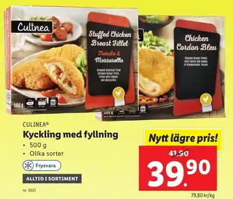 Lidl Culinea Kyckling Med Fyllning 500 g erbjuda