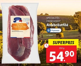 Lidl Spécialités Françaises Ankbröstfilé 350 g erbjuda