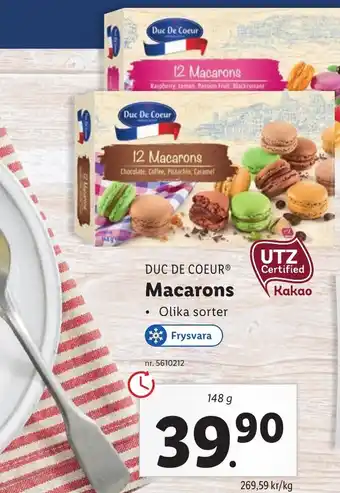 Lidl Duc De Coeur Macarons 148 g erbjuda