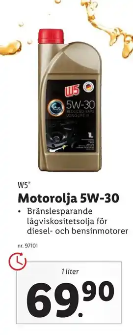 W5 Motorolja, 5W-30 1 liter