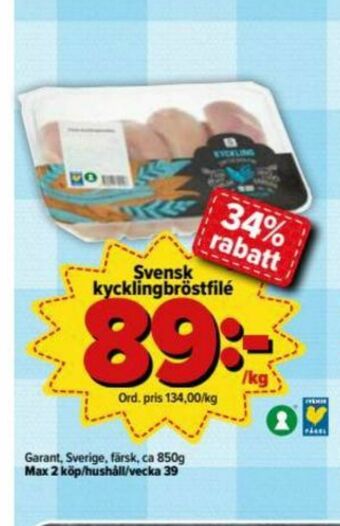 Östenssons Garant Kycklingbröstfilé erbjuda