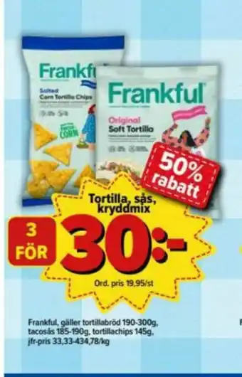 Östenssons Frankful Tortillachips erbjuda
